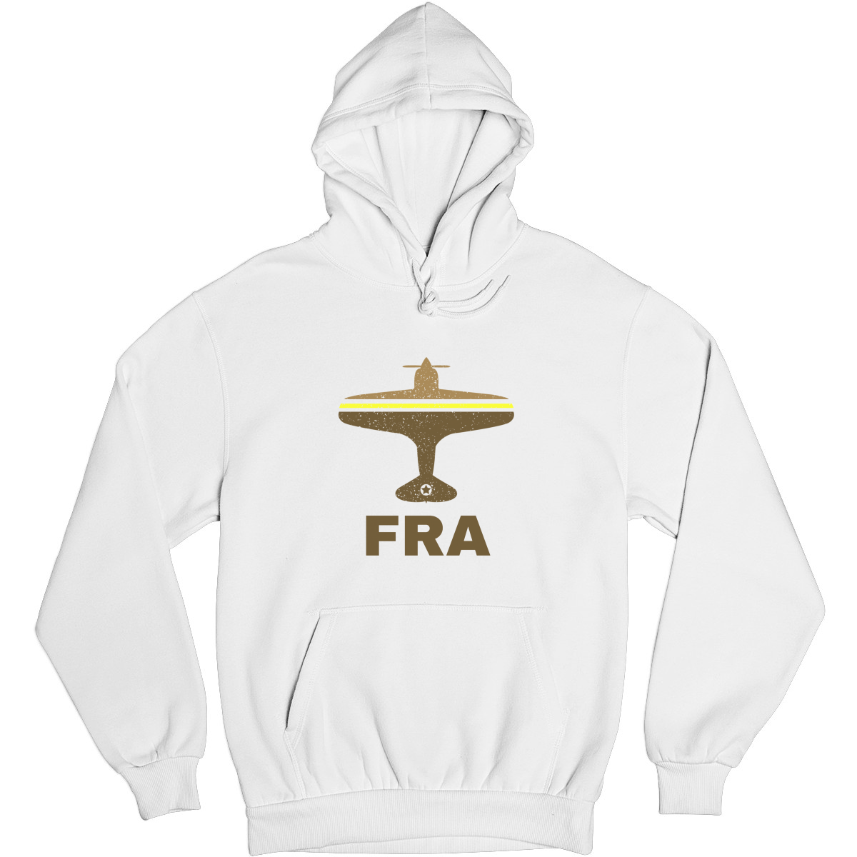 Fly Frankfurt FRA Airport Unisex Hoodie | White