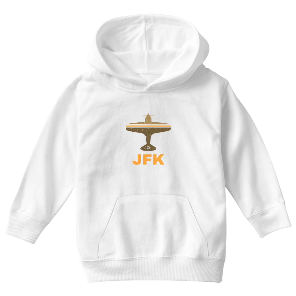 Fly New York JFK Airport Kids Hoodie | White