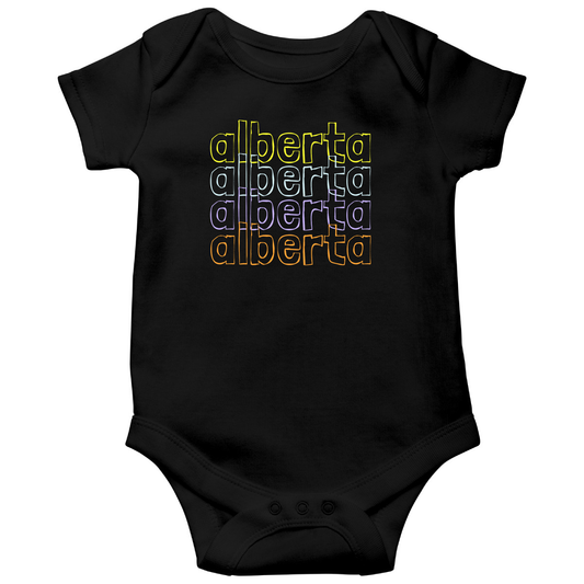 Alberta Baby Bodysuits | Black