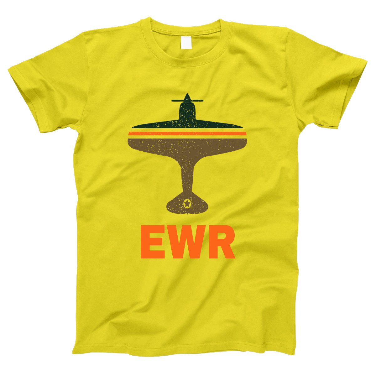 Fly Newark EWR Airport Women's T-shirt | Yellow