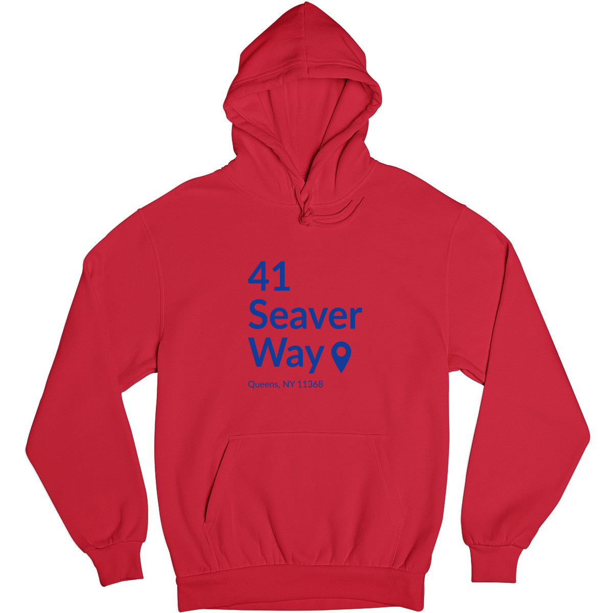 New York Baseball Stadium QNY Unisex Hoodie | Red
