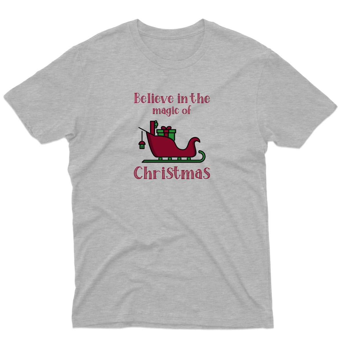 Believe in the Magic of Christmas Men's T-shirt | Gray
