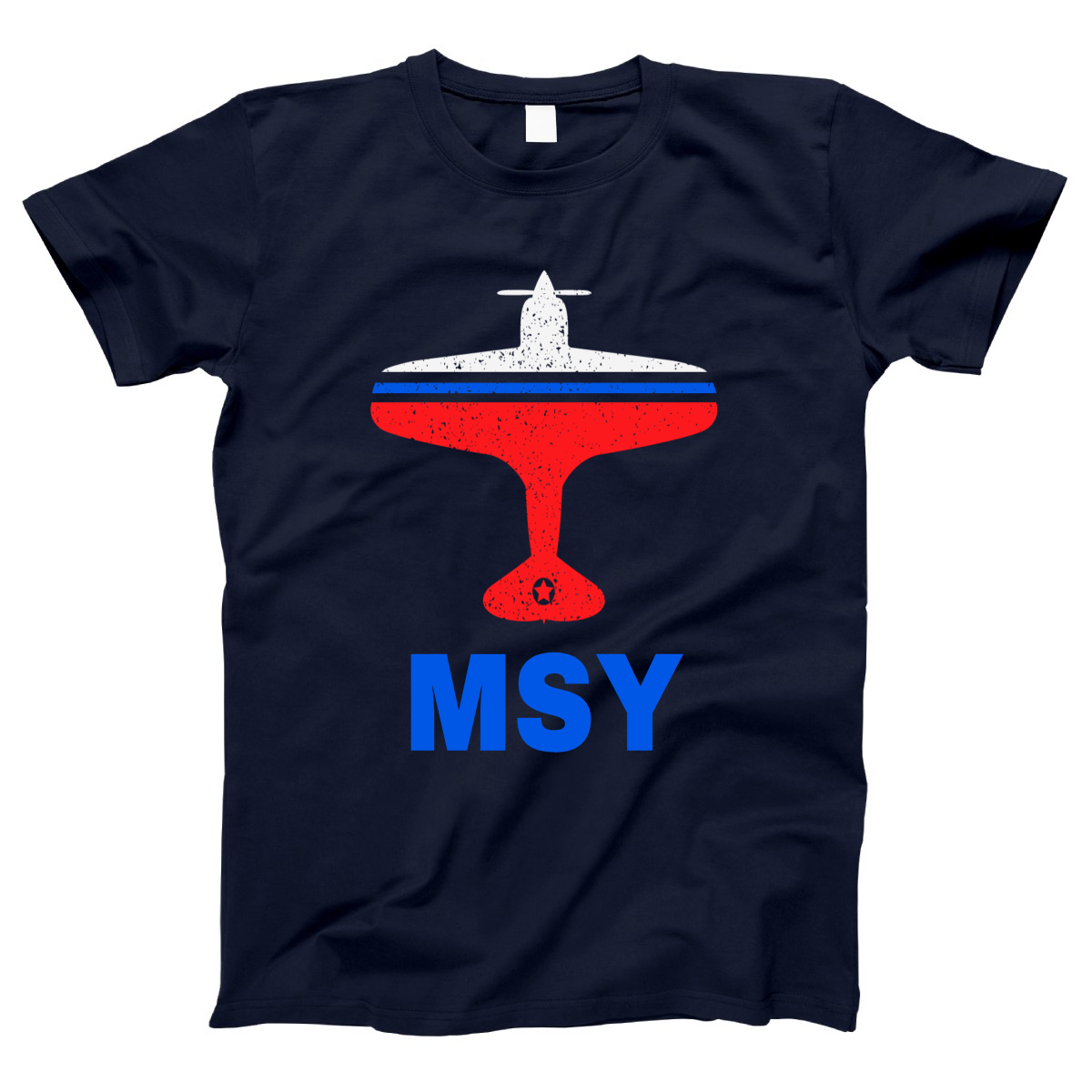 Fly New Orleans MSY Airport Women's T-shirt | Navy