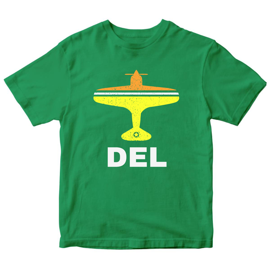 Fly Delhi DEL Airport Kids T-shirt | Green