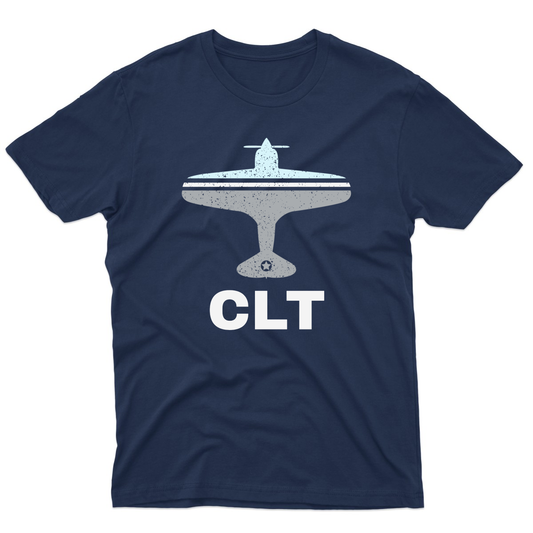 Fly Charlotte CLT Airport Men's T-shirt | Navy