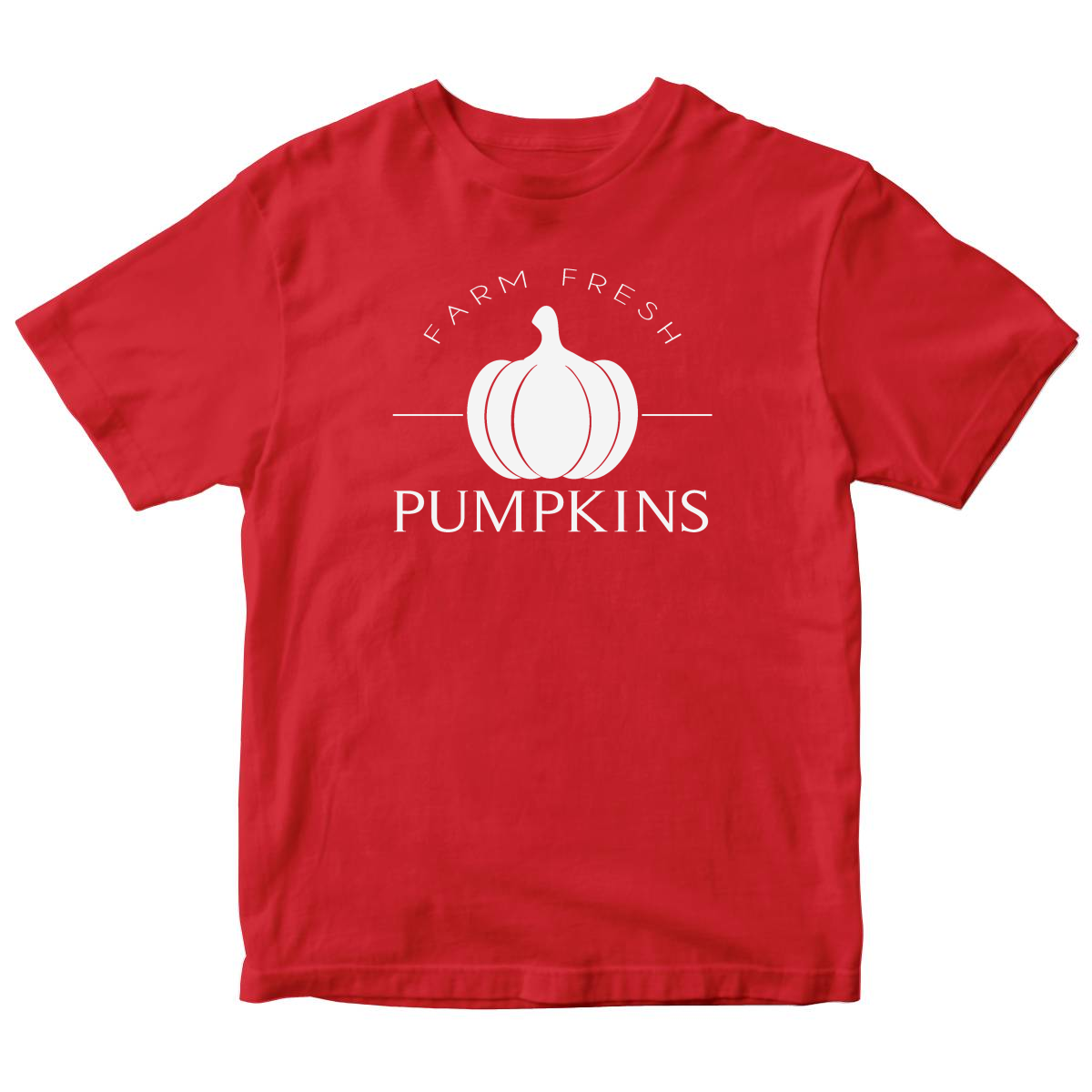 Farm Fresh Pumpkins Kids T-shirt | Red