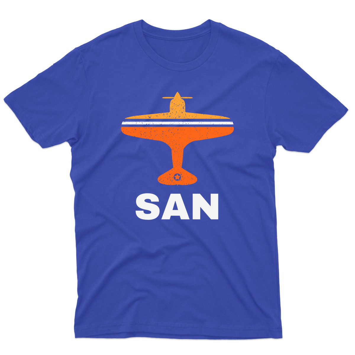 Fly San Diego SAN Airport Men's T-shirt | Blue