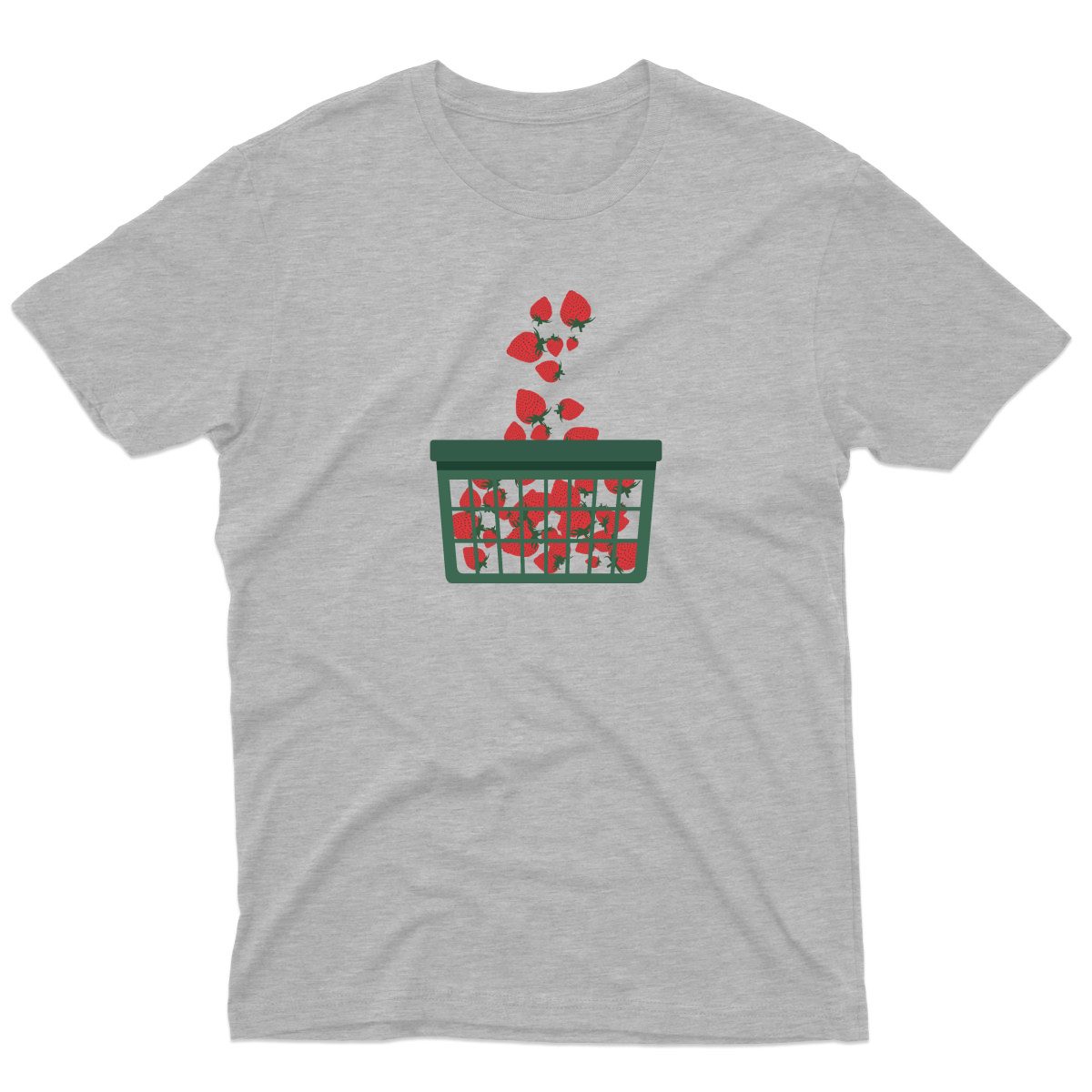 Strawberry Men's T-shirt | Gray
