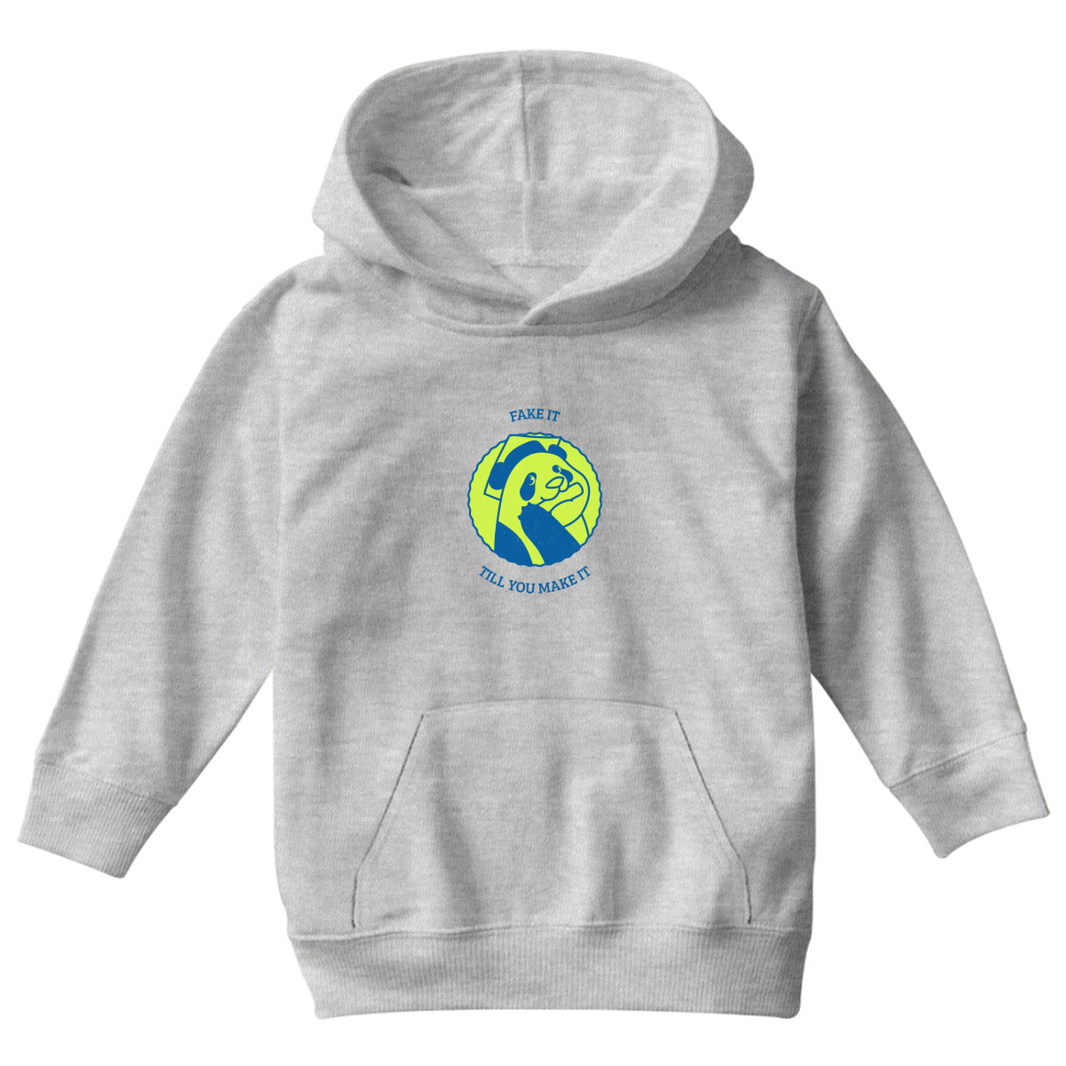 Fake It Till You Make It Kids Hoodie | Gray