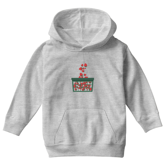 Strawberry Kids Hoodie | Gray
