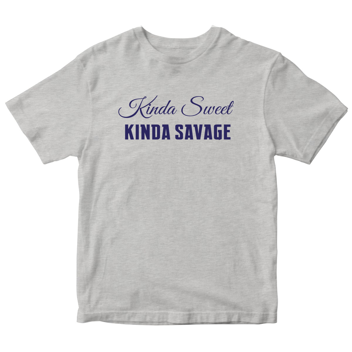 Kinda Sweet Kinda Savage Kids T-shirt | Gray