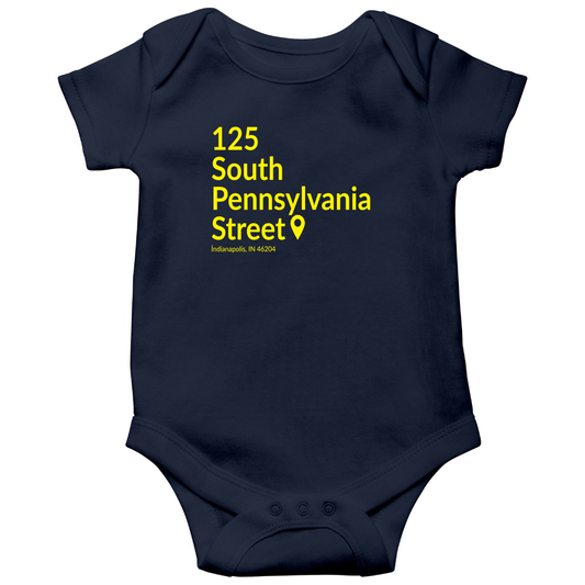 Indiana Basketball Stadium Baby Bodysuits