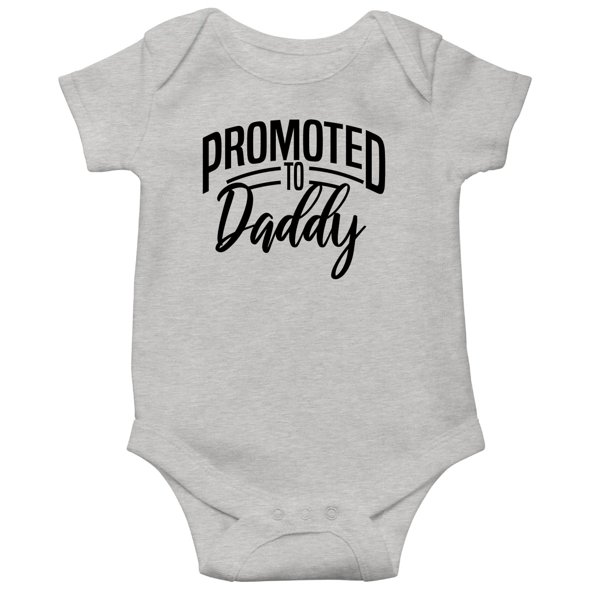 Promoted to daddy Baby Bodysuits | Gray