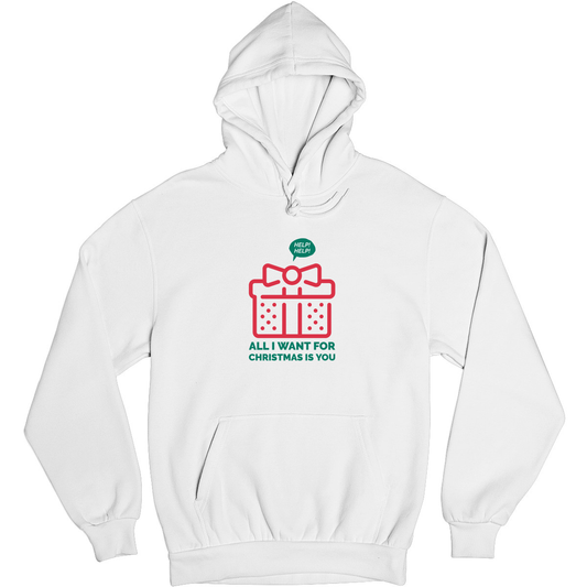 All I Want For Christmas Is You Unisex Hoodie | White