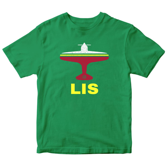 Fly Lisbon LIS Airport Kids T-shirt | Green
