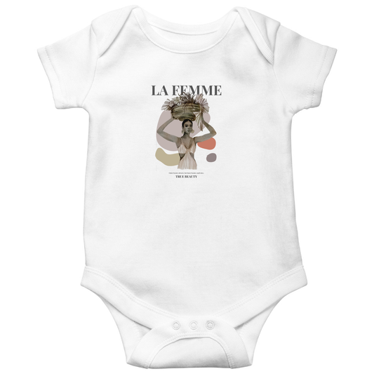 La Femme Baby Bodysuits | White