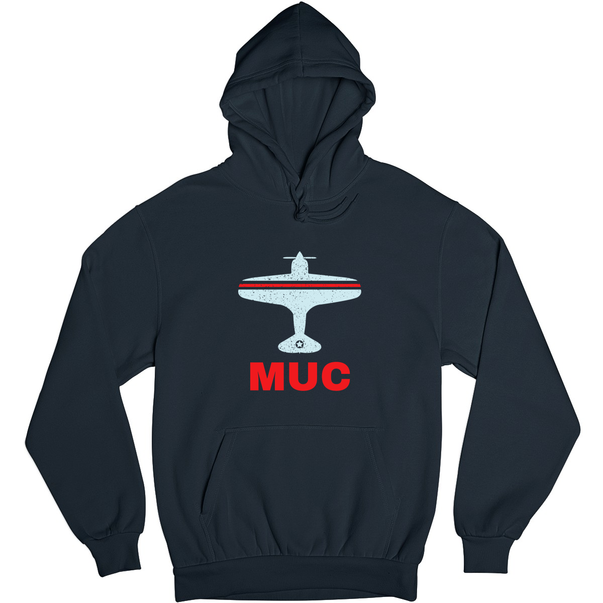 Fly Munich MUC Airport Unisex Hoodie | Navy
