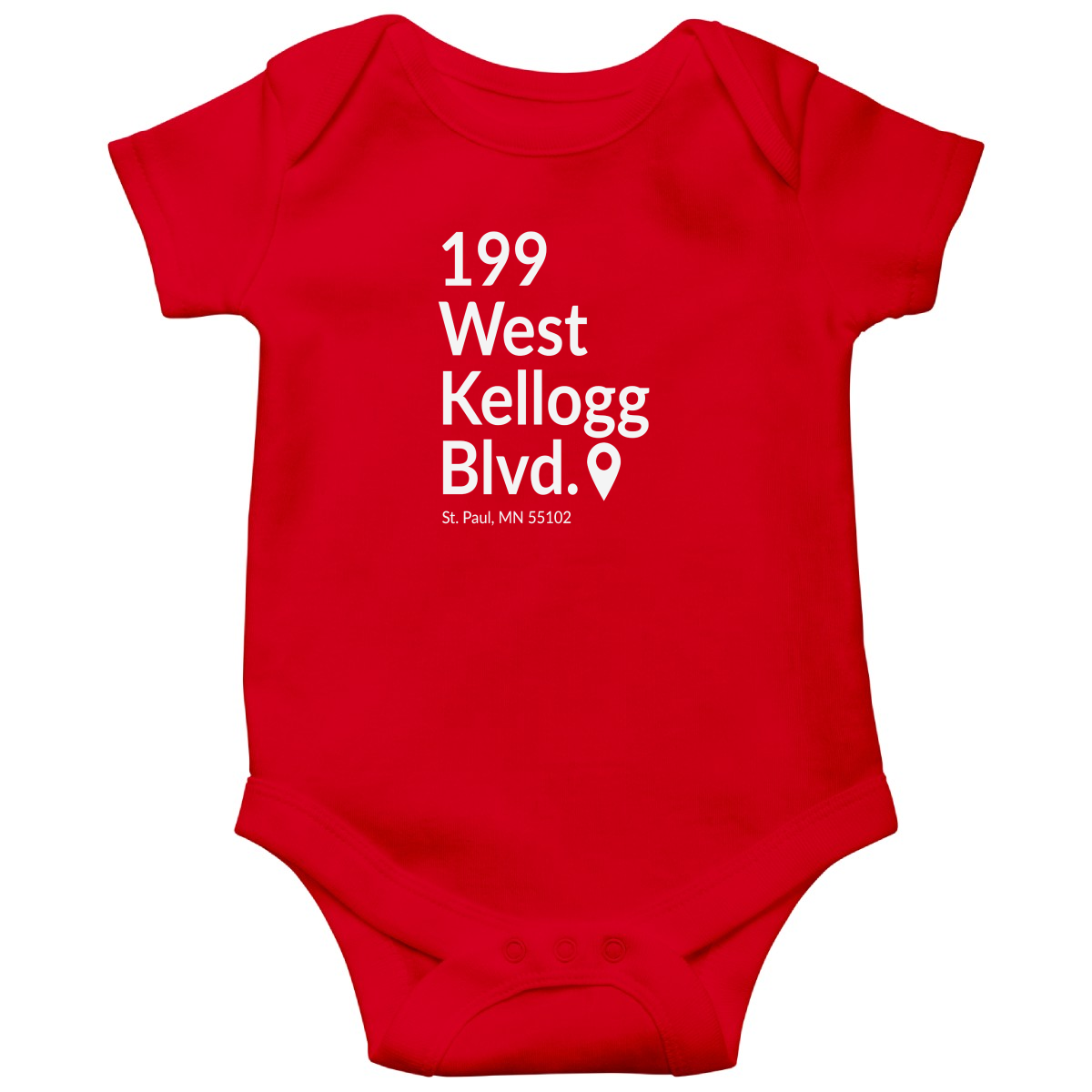 Minnesota Hockey Stadium Baby Bodysuits | Red