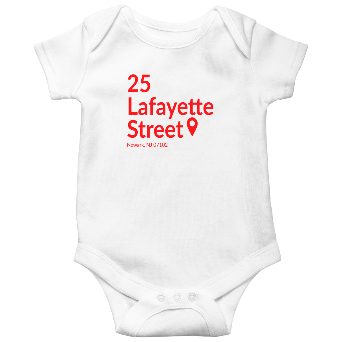 New Jersey Hockey Stadium Baby Bodysuits | White