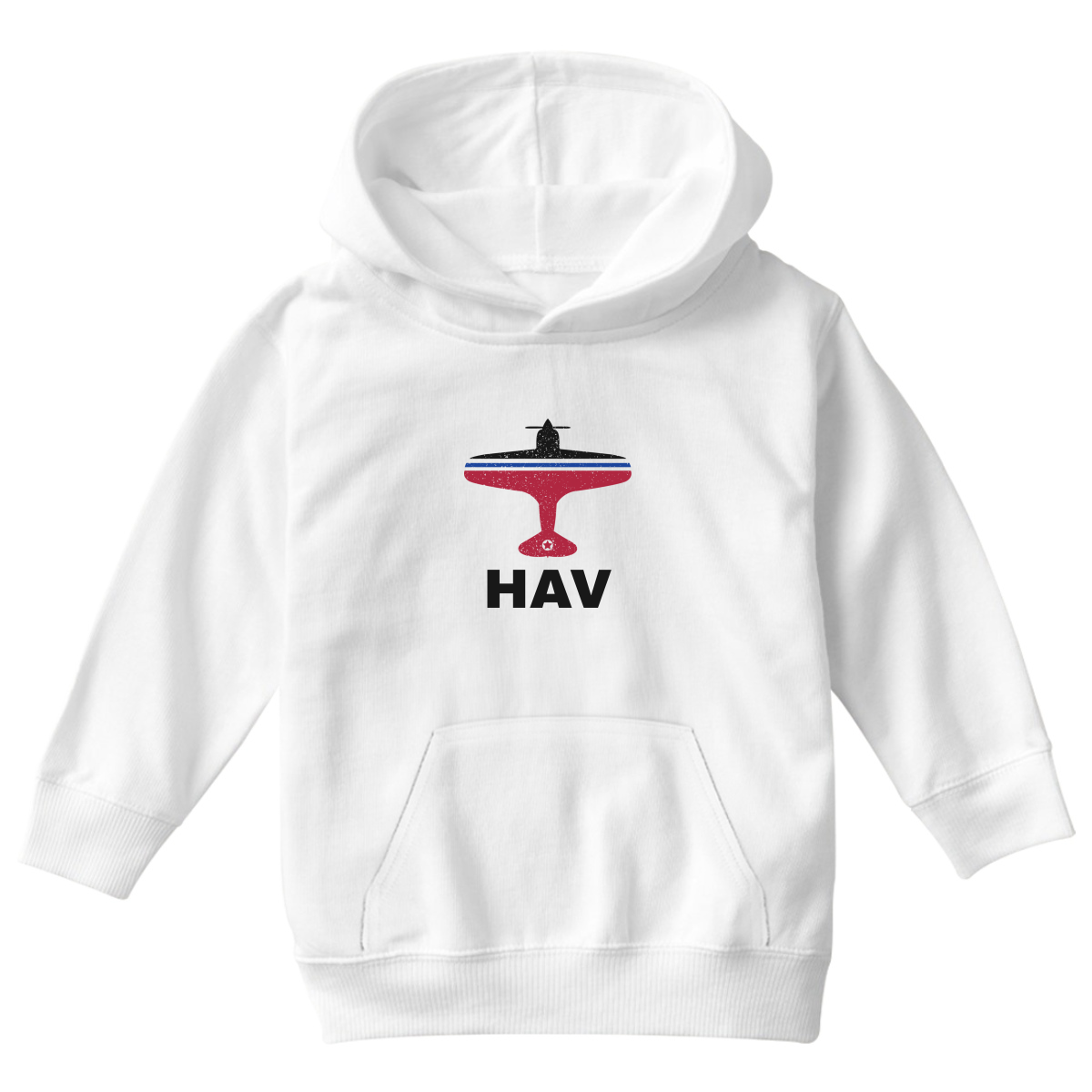 Fly Havana HAV Airport Kids Hoodie | White
