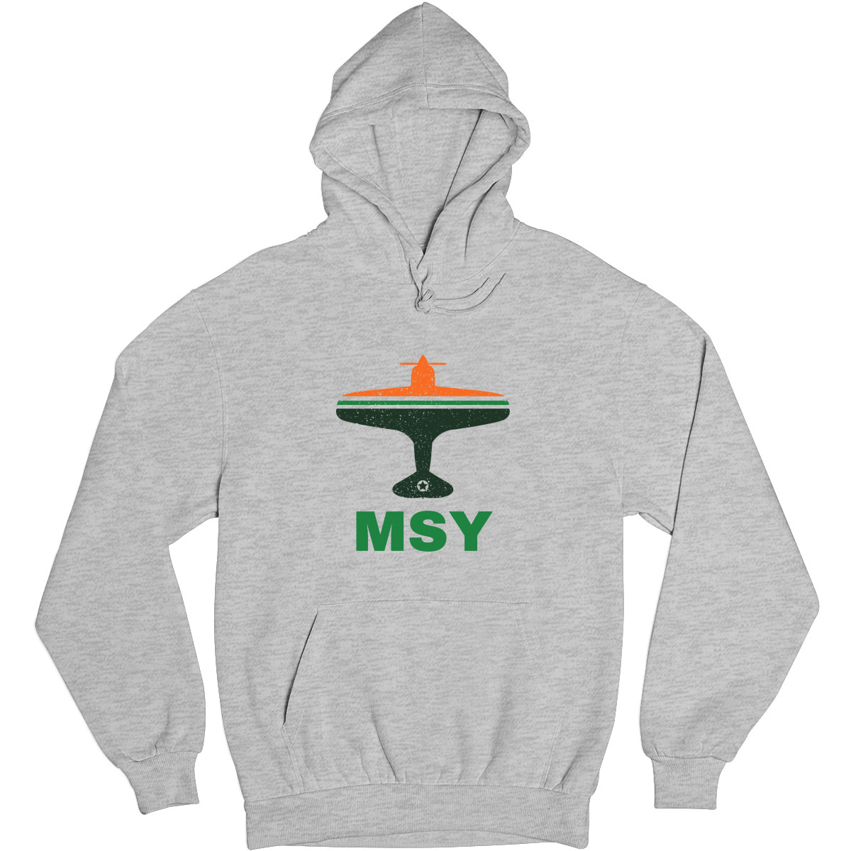 Fly New Orleans MSY Airport Unisex Hoodie | Gray