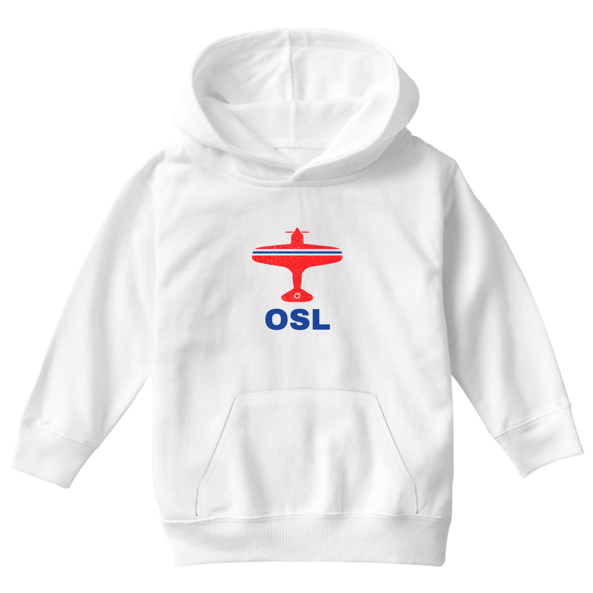 Fly Oslo OSL Airport Kids Hoodie | White