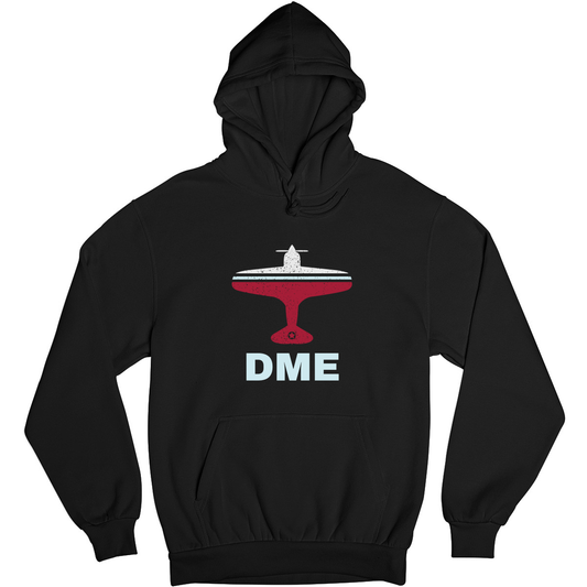 Fly Moscow DME Airport Unisex Hoodie | Black