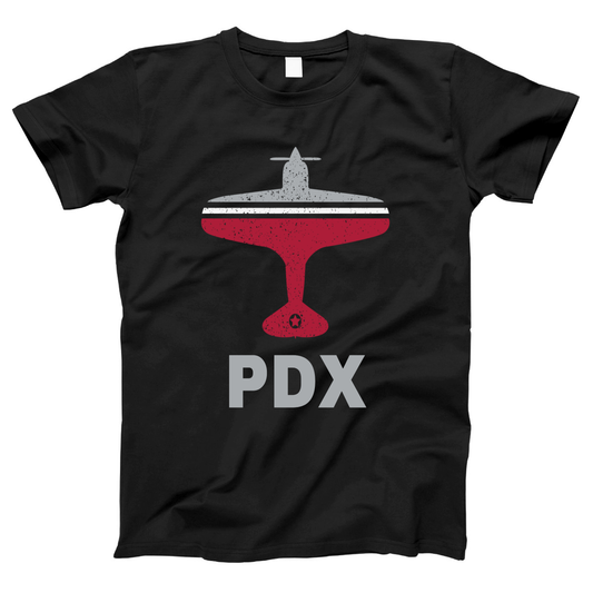 Fly Portland PDX Airport Women's T-shirt | Black