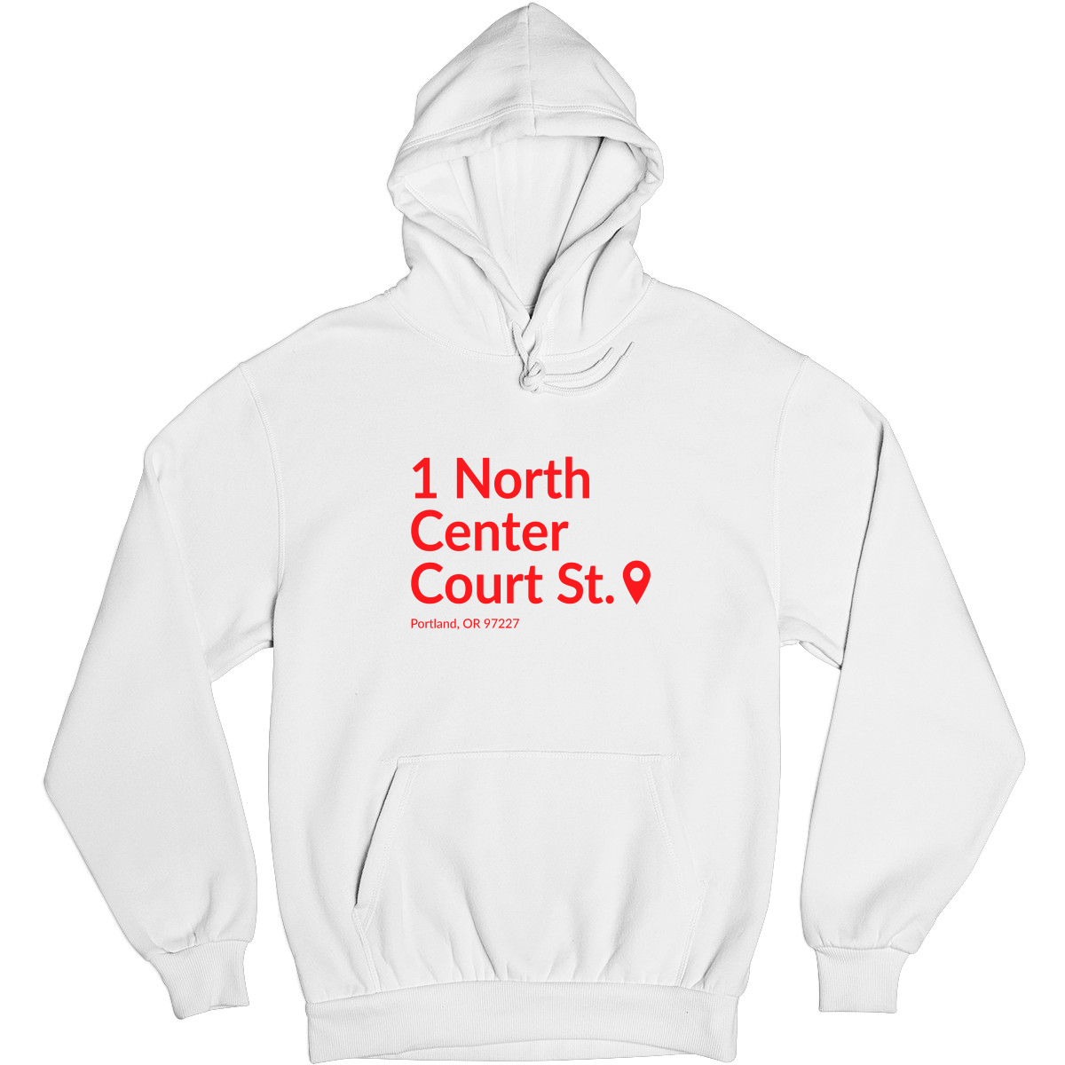Portland Basketball Stadium Unisex Hoodie | White