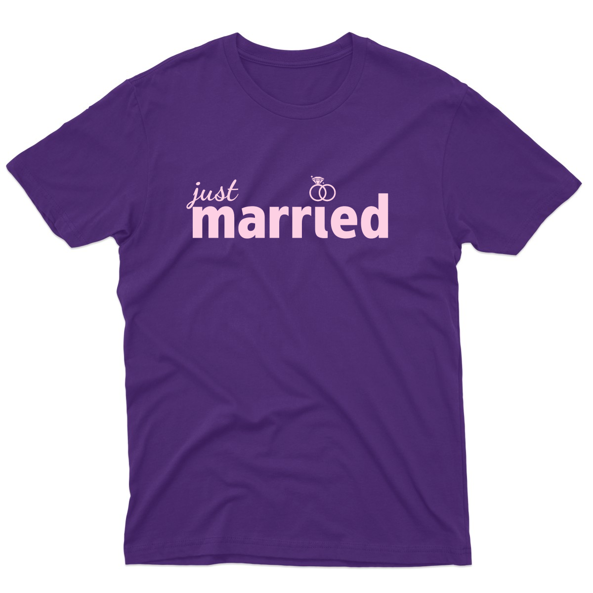 Just Married Men's T-shirt | Purple