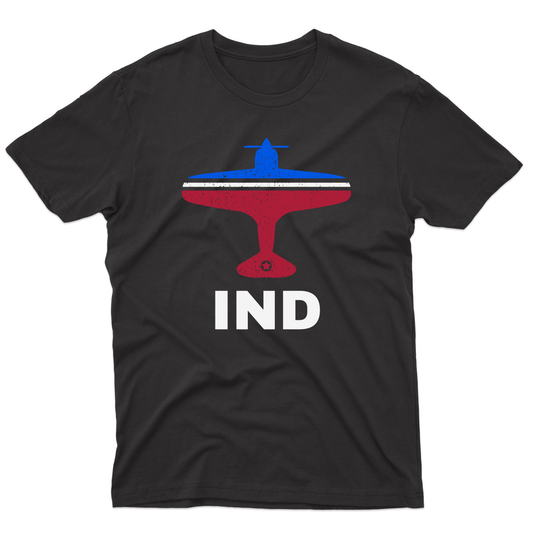 Fly Indianapolis IND Airport Men's T-shirt | Black