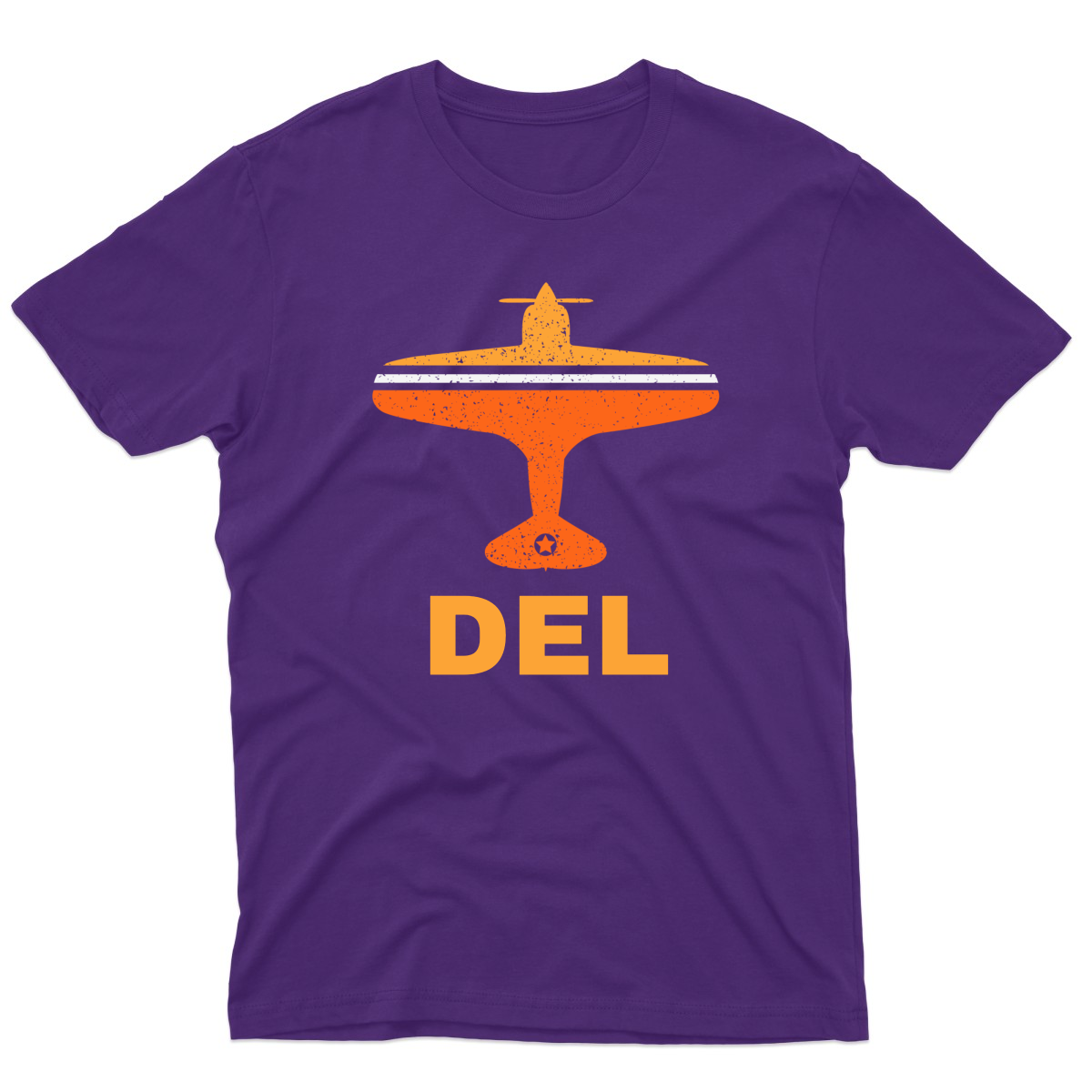 Fly Delhi DEL Airport Men's T-shirt | Purple