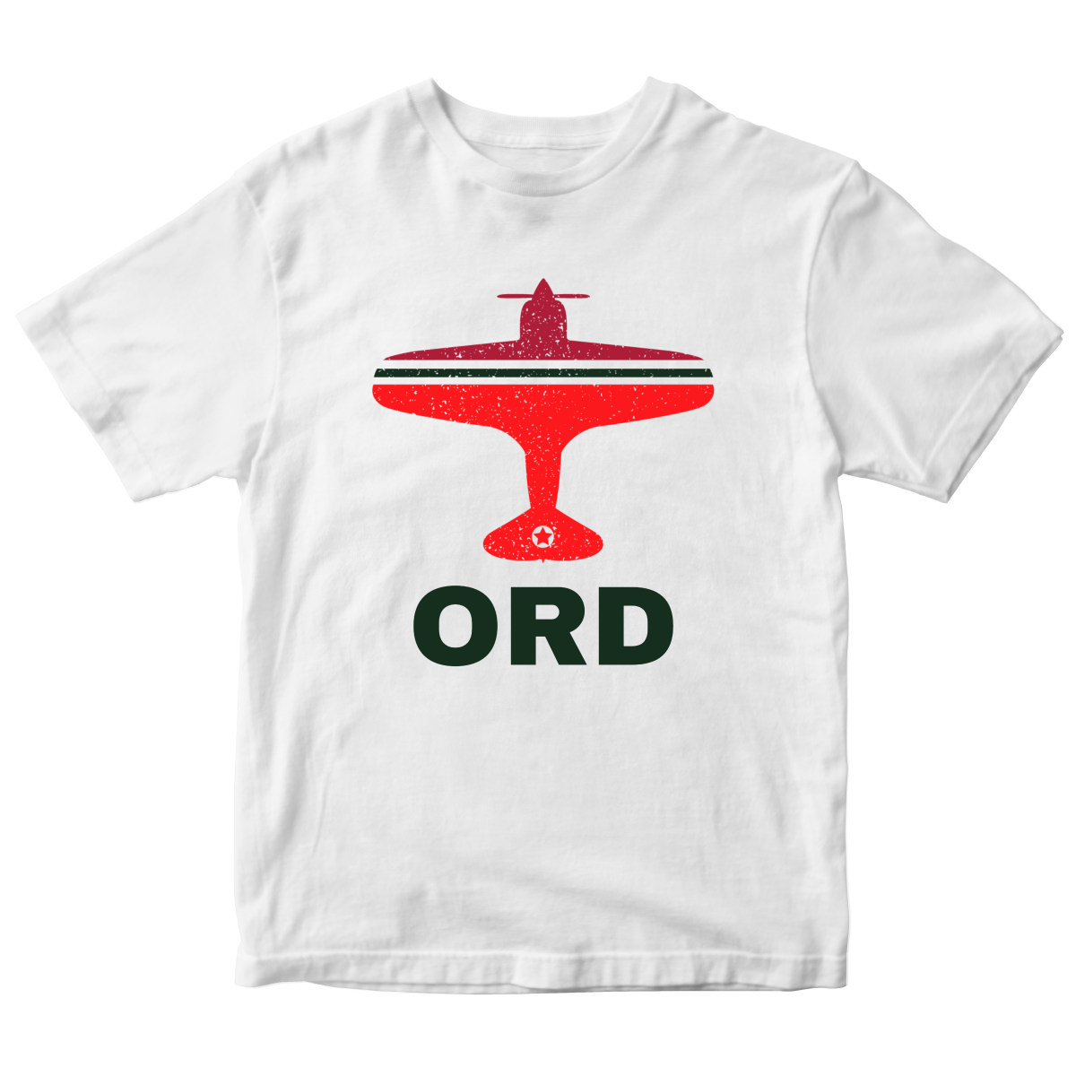 Fly Chicago ORD Airport Kids T-shirt | White