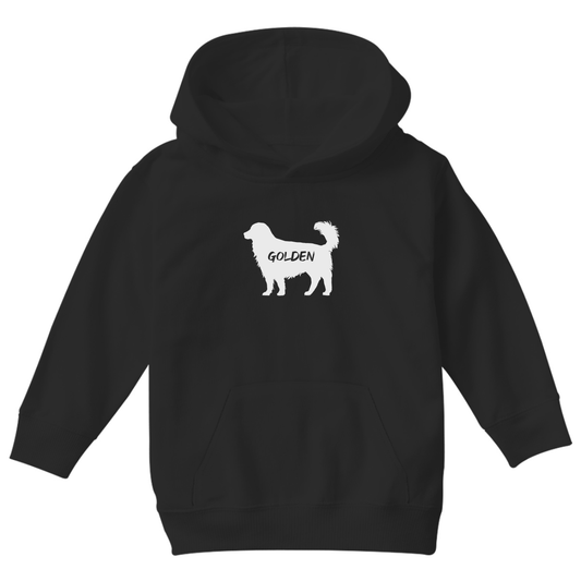 Golden Retriever Kids Hoodie | Black