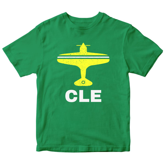 Fly Cleveland CLE Airport Kids T-shirt | Green