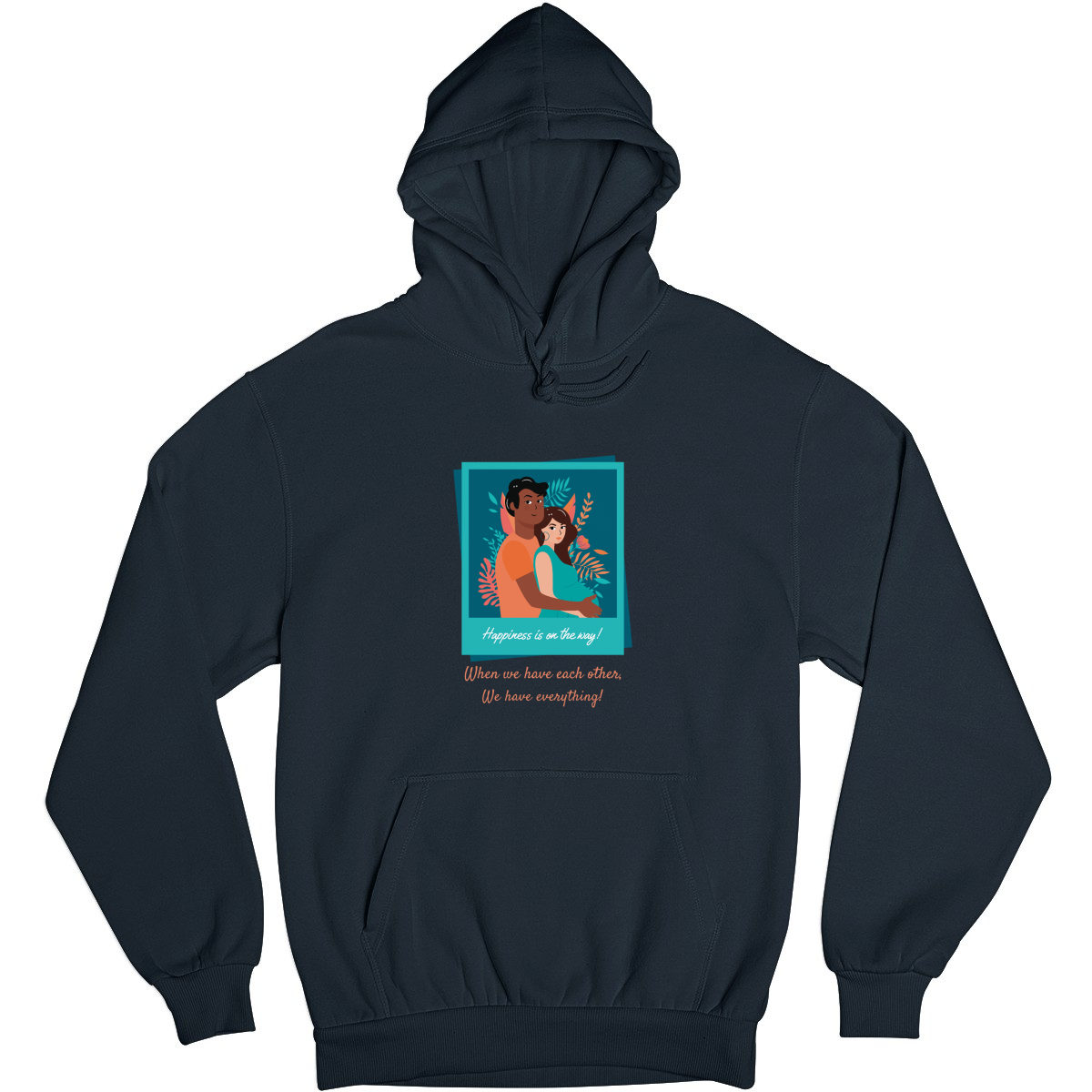 Happiness is on the way Unisex Hoodie | Navy