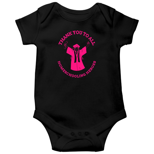 School-1 Baby Bodysuits | Black