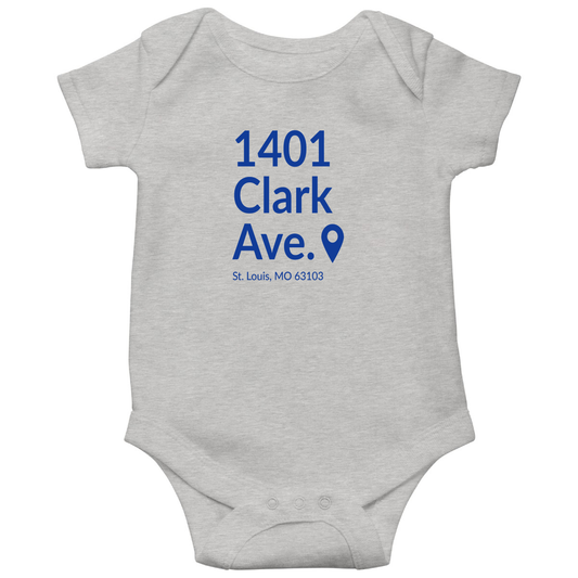 St. Louis Hockey Stadium Baby Bodysuits | Gray