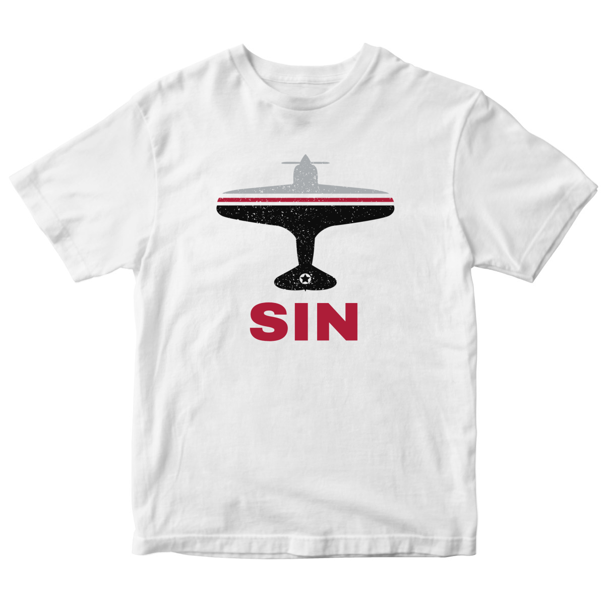 Fly Singapore SIN Airport Kids T-shirt | White
