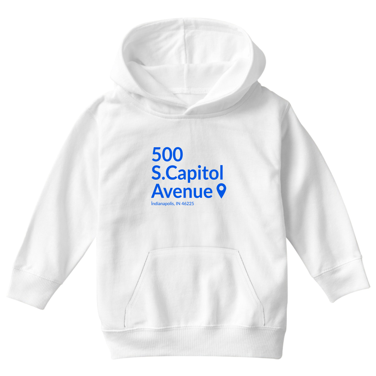 Indianapolis Football Stadium Kids Hoodie | White