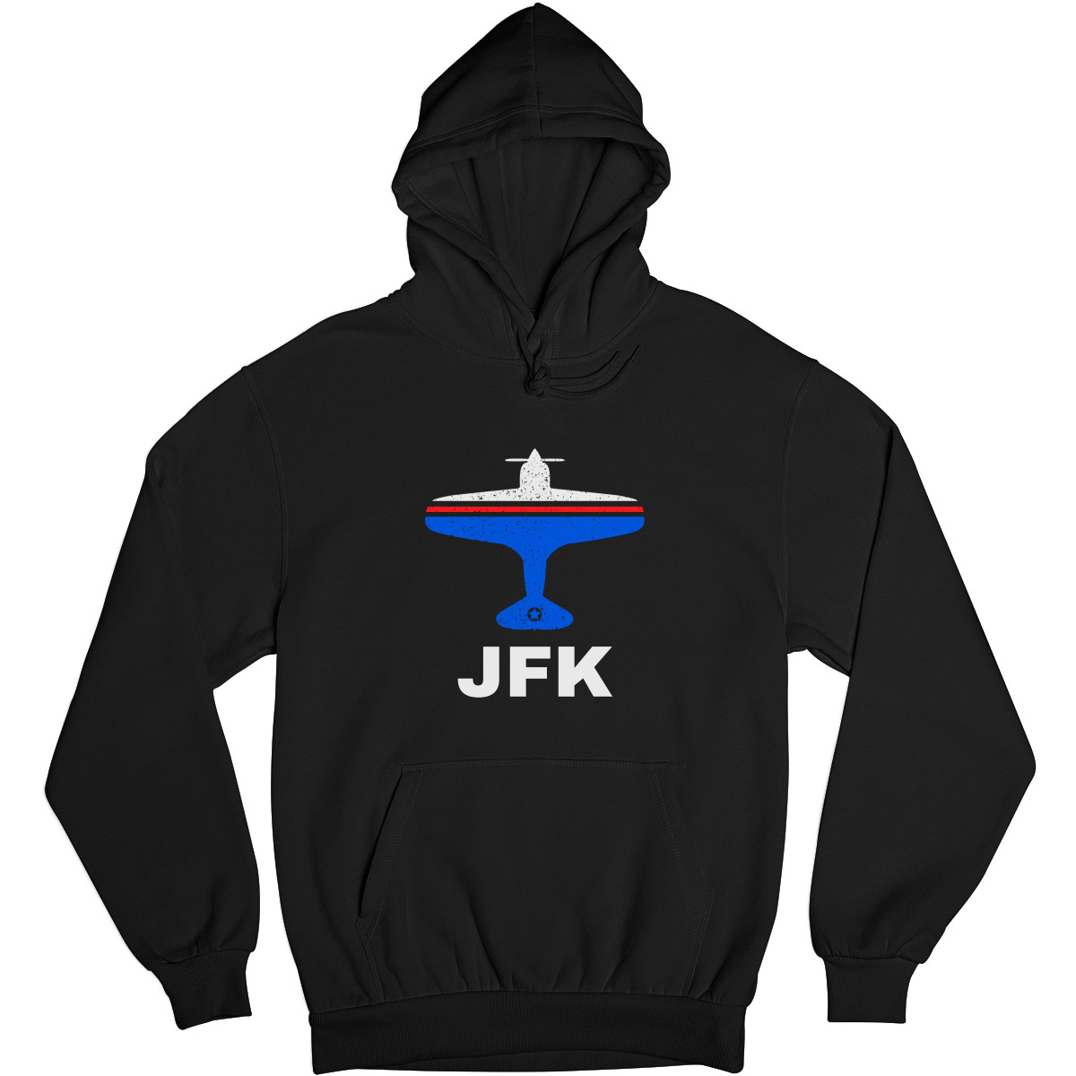 Fly New York JFK Airport Unisex Hoodie | Black