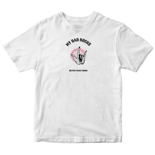 My Dad Rocks Toddler T-shirt | White