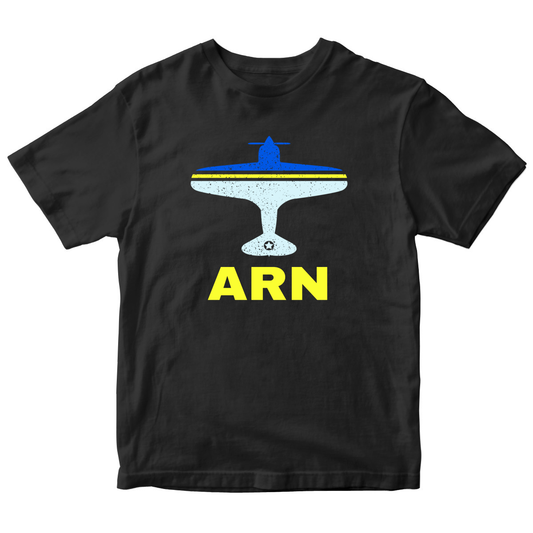 Fly Stockholm ARN Airport Kids T-shirt | Black