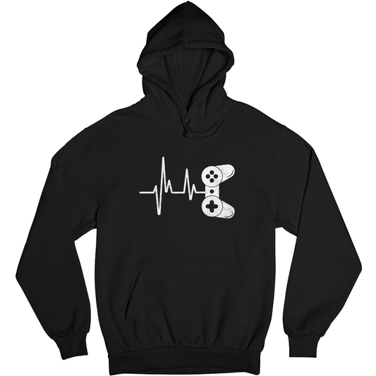 Gamer Heartbeat Unisex Hoodie | Black