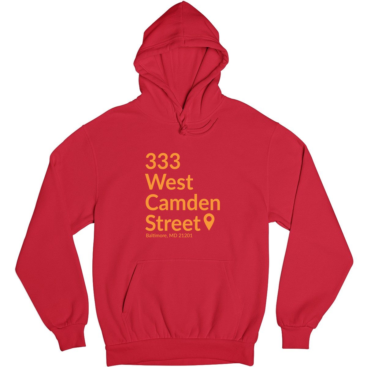Baltimore Baseball Stadium Unisex Hoodie | Red