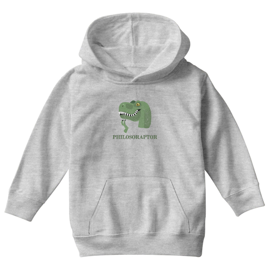 Philosoraptor Kids Hoodie | Gray