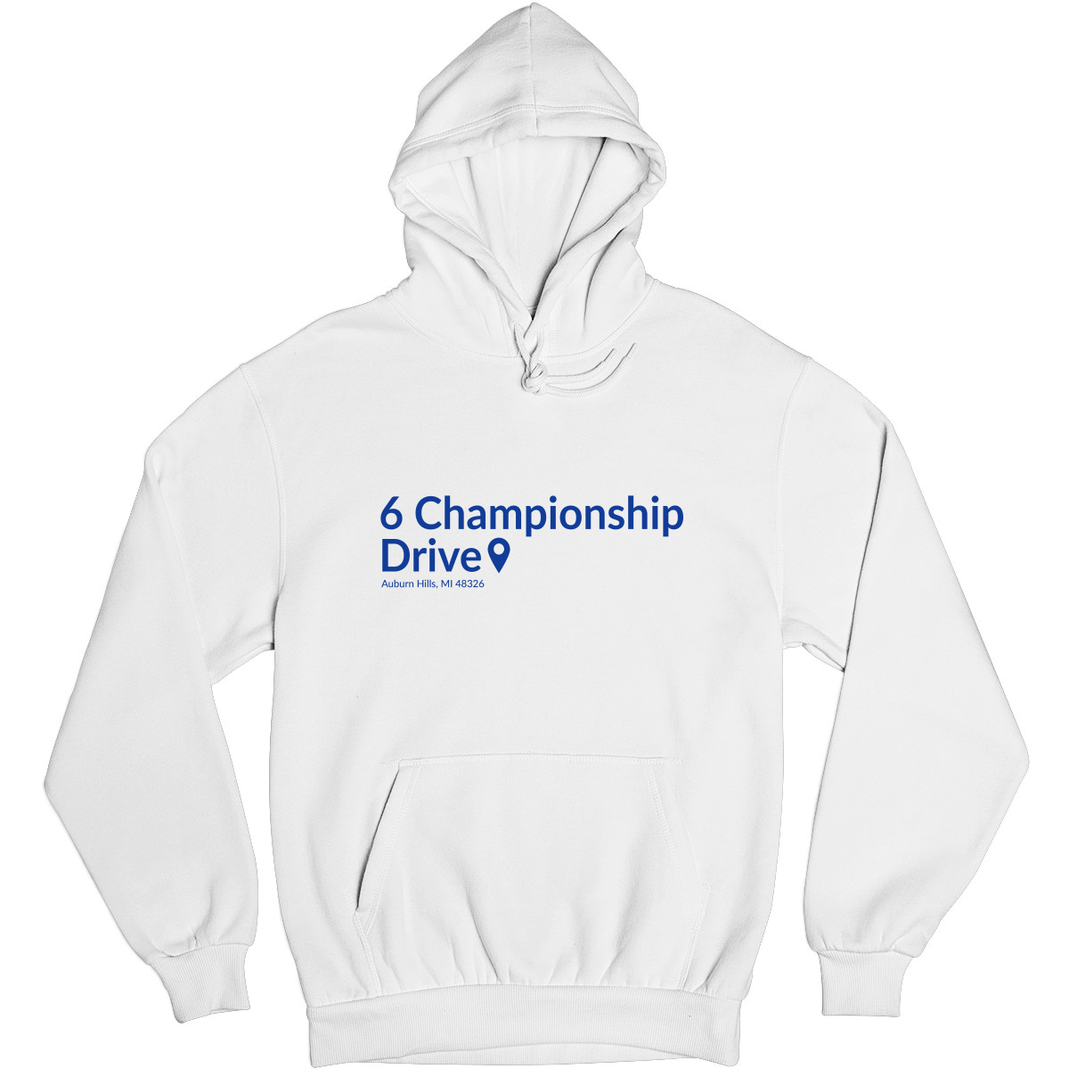 Detroit Basketball Stadium Unisex Hoodie | White