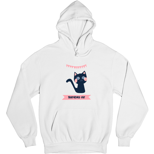 Birthday Cat Unisex Hoodie | White