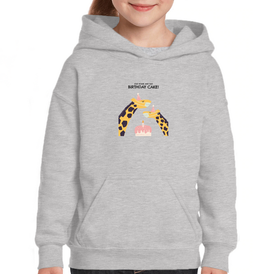 Birthday Cake Kids Hoodie | Gray