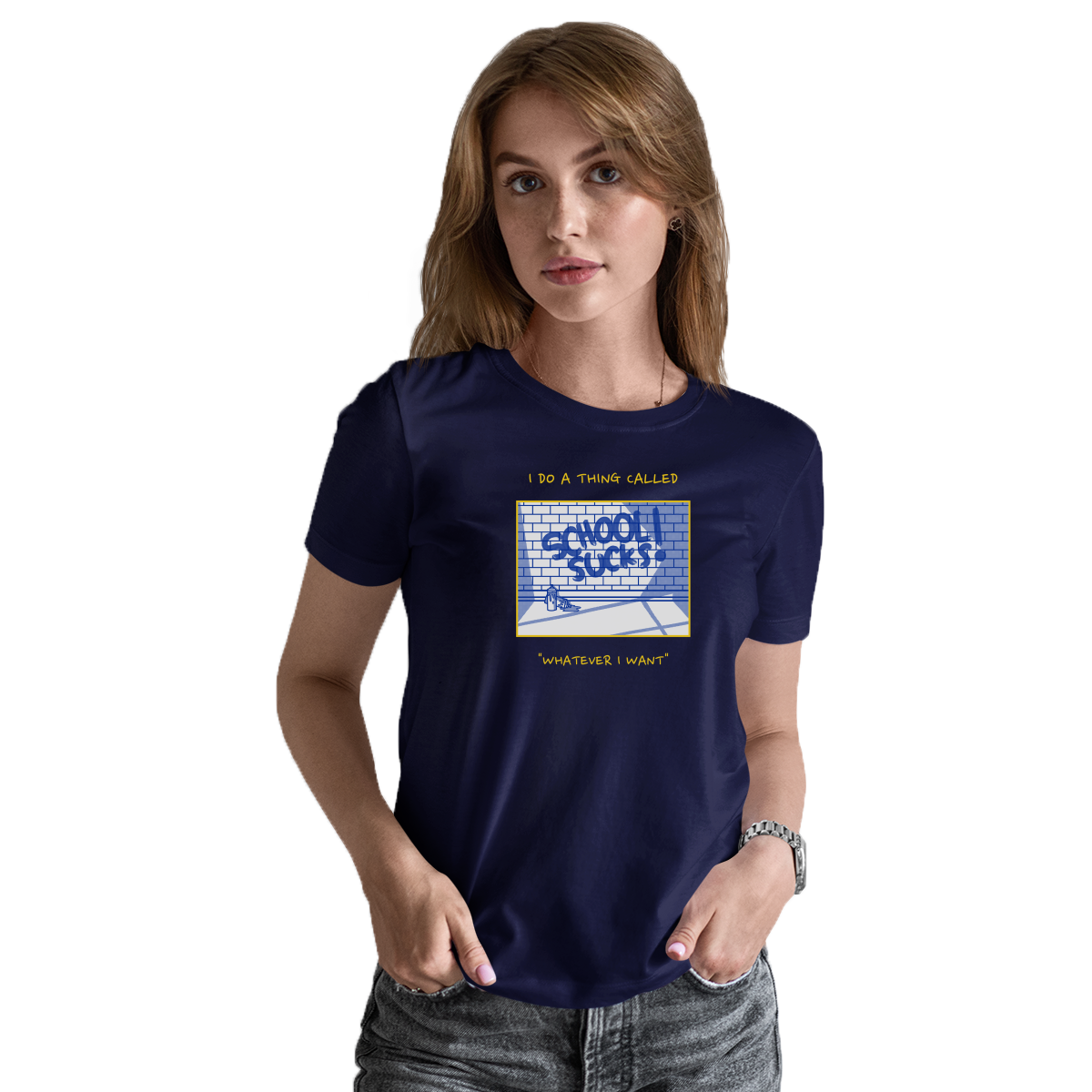 I Do A Thing Called "Whatever I Want" Women's T-shirt | Navy